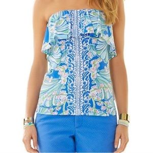 New Lily Pulitzer Wiley Strapless Top